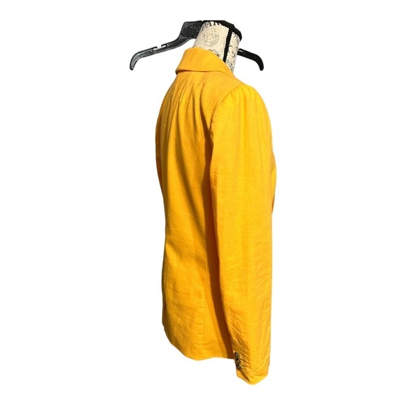 J.Crew Holland One-Button Linen Cotton Blazer Saffron Modern Classic Summer Prep - Picture 5 of 10